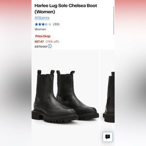 All Saints Harlee Lug Sole Chelsea Boot